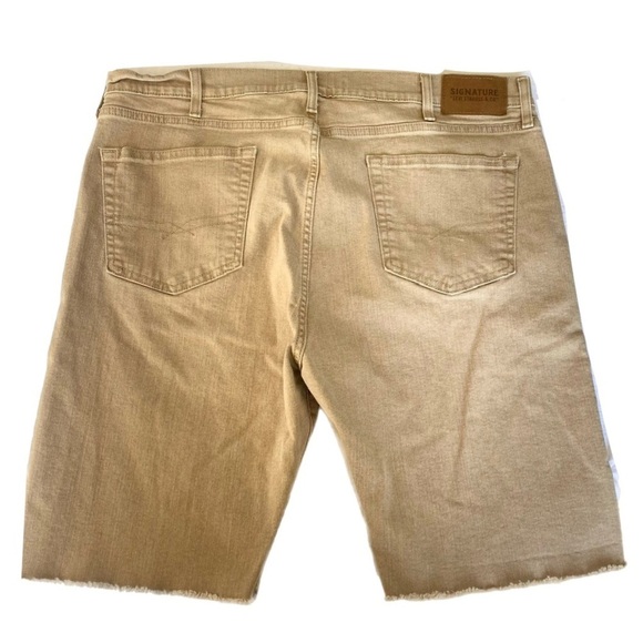 Levi's Classic Denim Short Plus Size Long Casual Dadcore High Rise Khaki Fray - Picture 2 of 11